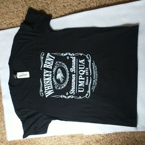 Umpqua Whisky Bent Black T-shirt Large NWT